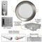 Nuwatt 6 Inch Ultra Thin Nickel LED Recessed Lighting 5CCT 2700K/3000K/3500K/4000K/5000K Wafer Lights 6 PK NW-P-DL-6-15W-5CT-BN-6P - alternate 4